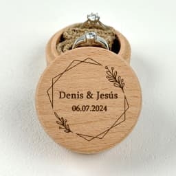 Free Personalized Engagement Ring Box Wooden Ring Box for Wedding Custom Proposal Engraved Ring Bearer Anniversary Gifts for Her