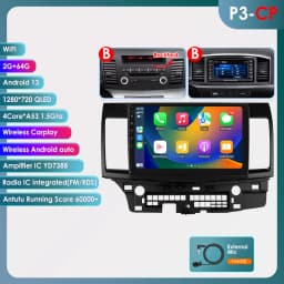 4G Carplay Android Auto Multimedia for Mitsubishi Lancer 2007-2017 Autoradio car intelligent systems 2din Screen 7862 Head Unit