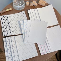WAKAWAKA Polka Dot Transfer Sticker 4 Colors 5 Sheets Different Sizes for Scrapbook Journal Phone Laptop Decoration Aesthetic Cu