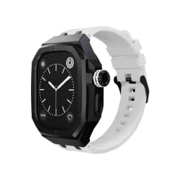 Luxury Stainless Steel Mod Kit for Apple Watch Ultra 49MM 2/1 for IWatch Series Ultra Liquid Silicone Strap Replace Accessories