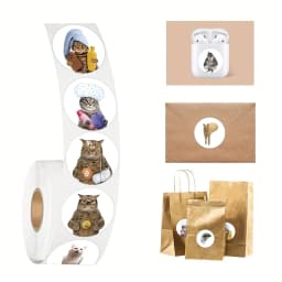 500 Pcs/roll Cat Dog Teacher Reward Sticker Fun MotivationSticker for School Teacher Student Stationery Stickers Kids
