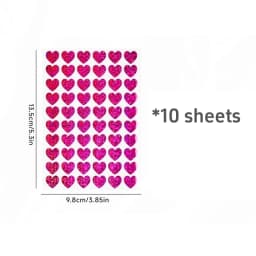 10 Sheets Laser Heart Stickers Pack Mini Color Love Self-adhesive Marker Notes Decoration for Diary Album Valentine's day A7754