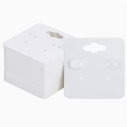 50pcs 5x5cm Paperboard Stud Earrings Cards Display Earrings Hooks Holders Organizers Hang Tag For Diy Jewelry Packaging Making