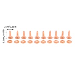 10sets Rivet Fixed Copper Rivet For Leather With Burrs Washers For DIY Rivet Fixed DIY Vintage Leather Goods