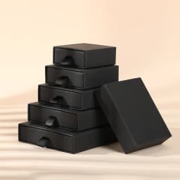 24pcs Jewelry Packaging Boxes Cardboard Drawer Jewelry Gift Display Box Bulk 8x8x2.5cm Rings Earrings Necklaces Thick Paper Box