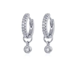 CRMYA Gold Silver Filled Hoop Earring CZ Zircon Heart Higgle Stud Earrings For Women Jewelry Earings Wholesale Aretes De Mujer