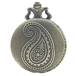 Retro Bronze Steampunk Patterned Engraved Flip-Top Quartz Boy And Girl Necklace Collection Commemorative Pocket Watch