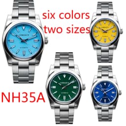 36/39mm Custom Relogio Masculino Custom logo Sapphire Crystal Automatic Men's Watch Japan NH35 Miyota Movement Green Luminous