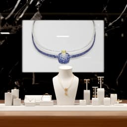 Oirlv Beige Jewelry Display Stand for Ring Earring Necklace Stand Store Window Counter Showcasing Rack for Jewelry Display Props