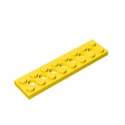 Gobricks GDS-699 Technical, Plate 2 x 8 with 7 Holes compatible with lego 3738 pieces of children's toys Building Blocks