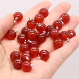 5pcs Natural Stone Agates Crystal Quartzs Damation Jaspers / Amethysts Pendant for Necklace Earring or Jewelry Making Size 10mm