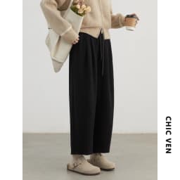 CHIC VEN Women Pant Solid Pleated Loose New High Waist Casual Female Wide Leg Trousers Woman Clothing Autumn Winter 2024