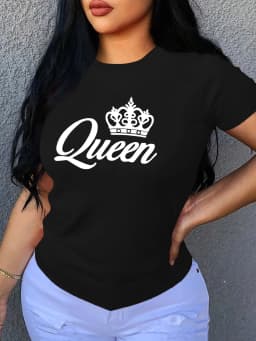 Women's Summer Print Oversized Loose Casual Round Neck Short Sleeved T-Shirt Top Fashion Streetwear Oversized O-Neck