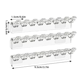 3 Pcs Adhesive Paste Wall Hanger Storage Jewelry Display Acrylic Jewelry Hooks Holder Storage Organizer Earring Necklace Hanger