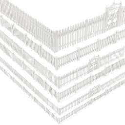 Eevemodel O HO N Scale Model Fences with Gates Building Wall for Model Trains Diorama Scene