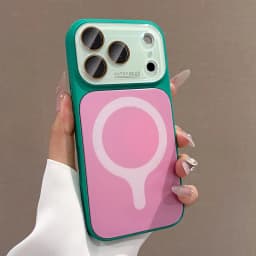 Candy Color Contrast for Magsafe Case for iPhone 18 17 Pro Max 16 15 14 Magnetic Camera Film Protector Large Window Cover