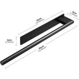 Wall-Mounted No Drilling Towel Rack Stainless Steel Self Adhesive Single Bar Double Bar Bath Towel Pole Bathroom Storage Shelf
