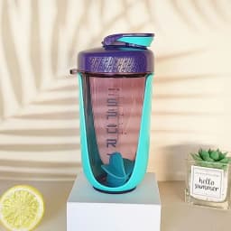 600ML Shaker Bottle with Plastic Whisk Ball BPA Free Plastic Protein Shakes Leakproof for Powder Workout Gym Sport