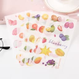6 sheets/pack Cute Stickers Flower Cat Butterfly Washi Paper Stickers Pack Scrapbooking Supplies Japanese Kawaii Stationery