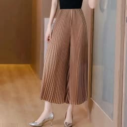 Women's Wide-leg Pants 2025 Spring Summer Loose Korean Version Ladies Leisure Pleated Trousers Elegant Straight Femme Pants