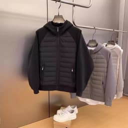 Winter New Men's Lightweight Casual Hooded Jacket Versatile Splicing Couple's Windproof and Cold Proof Cotton Jacket