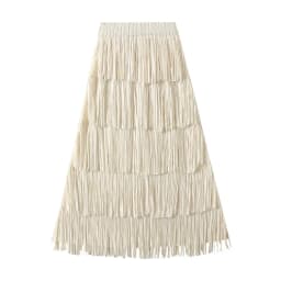 Luxury Multi Solid Colors Pleated Skirt for Women's Large Hem Folds A-line Skirts Female 2025 Loose Fashion Skirts Casual 0666