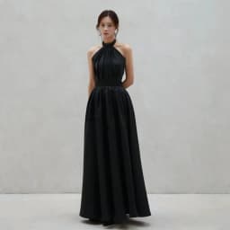 Sondr Elegant Halter Backless Evening Dress Korean Wedding Photo Shoot Floor Length Ivory Pleat Party Event Gown Customized