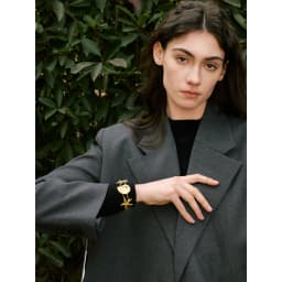 Yhpup Ocean Series Golden PVD Starfish Shell Sun Cuff Bracelet Open Wrist Jewelry Stainless Steel Bangle for Summer Holiday