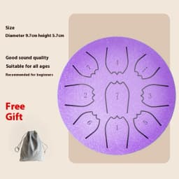 Rain Drum 3/4/6 Inch 6/8/9 Notes Waterproof Mini Chakra Drum Meditation Rain Chime Ideal for Yoga Meditation Prenatal Education