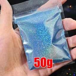 0.2 1/128 Multi-color Holographic Mirror Glitter for Nail Art,(Extra Fine Glitter), 50 Grams Holo Ultra Fine Nail Glitter Powder