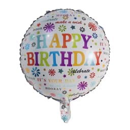 50pcs 18inch Round Foil Balloon Happy Birthday Inflatable Foil Helium Balloons Birthday Party Decoration Kids Toys Air Globos