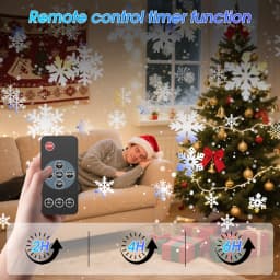 Double Head Outdoor Snow Projector Lamp Flexible Installation Rotatable Snowflake Projection Light Smart Timing Xmas Holiday Home Christmas Decoration