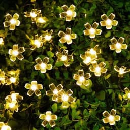 LED Solar String Lights Cherry Blossom Garland Lights Outdoor Solar Garden Patio Decor Lights Christmas Wedding Party Decoration