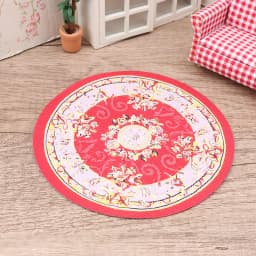1Pc 1:12 Dollhouse Miniature Floor Rug Mat Turkish Woven Cover Carpet Model Bedroom Living Room Decor Toy Doll House Accessories