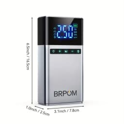 BRPOM 26800mAh Portable Car Starter with Air Compressor 180 PSI 6000A Starter 12V Car Battery Starter Box Car Battery Jumper Starter