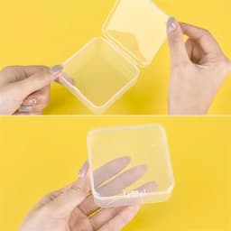 10Pcs/Set Storage Box Transparent Square Plastic Boxes Earrings Jewelry Packaging Storage Dustproof Box DIY Jewelry Organizer