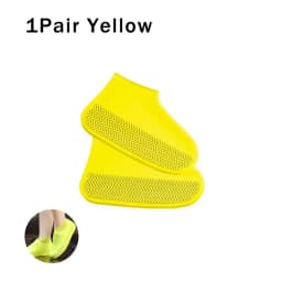 1Pair Waterproof Non-slip Silicone Shoe High Elastic Wear-resistant Men Rain Boots for Outdoor Rainy Day Reusable Shoe Cover
