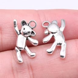 10cs Cute Animal Panda Bear Charms Pendants Antique Jewelry Making DIY Handmade Craft Pendant
