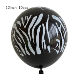 4/10Pcs 22inch 4D Round Animal Printed Leopard Zebra Tiger Giraffe Foil Balloons Jungle Safari Birthday Balloons Party Decor