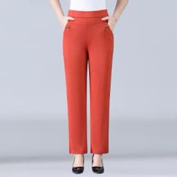Candy Color Korean Stretch Pants Slim High Waist Straight Pants Women Trouser Patchwork Pocket Casual Thin Classic Pantalones