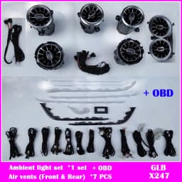 LED Dashboard Door Decorative Lamp For Benz GLA H247 B W247 GLB X247 MB 64-color Air Vent Outlet Nozzle Tweeter Ambient Light
