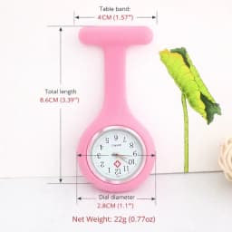 1PC Silicone Nurse Watch Simple Mini Cute Wall Watch Nurse Pocket Watch Brooch Tunic Fob Watch Medical Unisex Pendant Clock