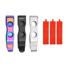 TONIFE Multipurpose Clip Mountable Attachable Pocket Clip for Belt Holster for Smartphones Hip Clip Stainless Steel Adhesive