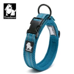 Truelove Adjustable Mesh Padded Pet Collar Bright Reflective Nylon Dog Collar Durable Heavy Duty for All Breed Weather TLC5011