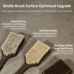 55cm/45cm Back Scrubber for Shower with Curved Long Handle,Wet&Dry Brushing Body Brush,Back Scrubber Bath Tool for Men & Women