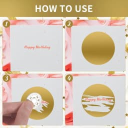 50pcs/ Pack 2" Inch, 50mm Gold Silver Scratch Off Stickers Labels for Lottery Tickets DIY Raffle Card Creating