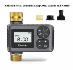 INSOMA Automatic Watering System Smart Garden Irrigation Water Timer with Brass Swivel for Hose Fuacet Outdoor Garden IPX5