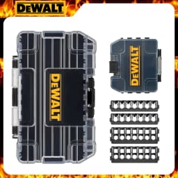 DEWALT TSTAK Black Small Medium Storage Box HSS PH2 25mm Batch Head Drill Bit Bracket Set Plastic Rugged Tool Accessories