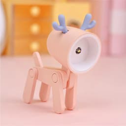 Mini LED Night Light Cute Cartoon Puppy Deer Dinosaur Desk Lamp Desktop Ornament Bedroom Table Lights Children Holiday Gifts
