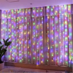 3/6M LED Curtain Light String Battery Power Christmas Halloween Fairy Lights for New Year 2027 Holiday Wedding Garden Decoration